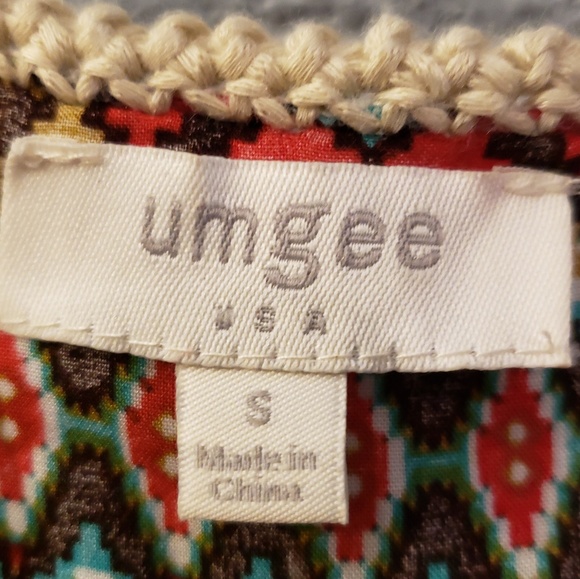 UMGEE TRIBAL PRINT LONG VEST - Picture 2 of 5
